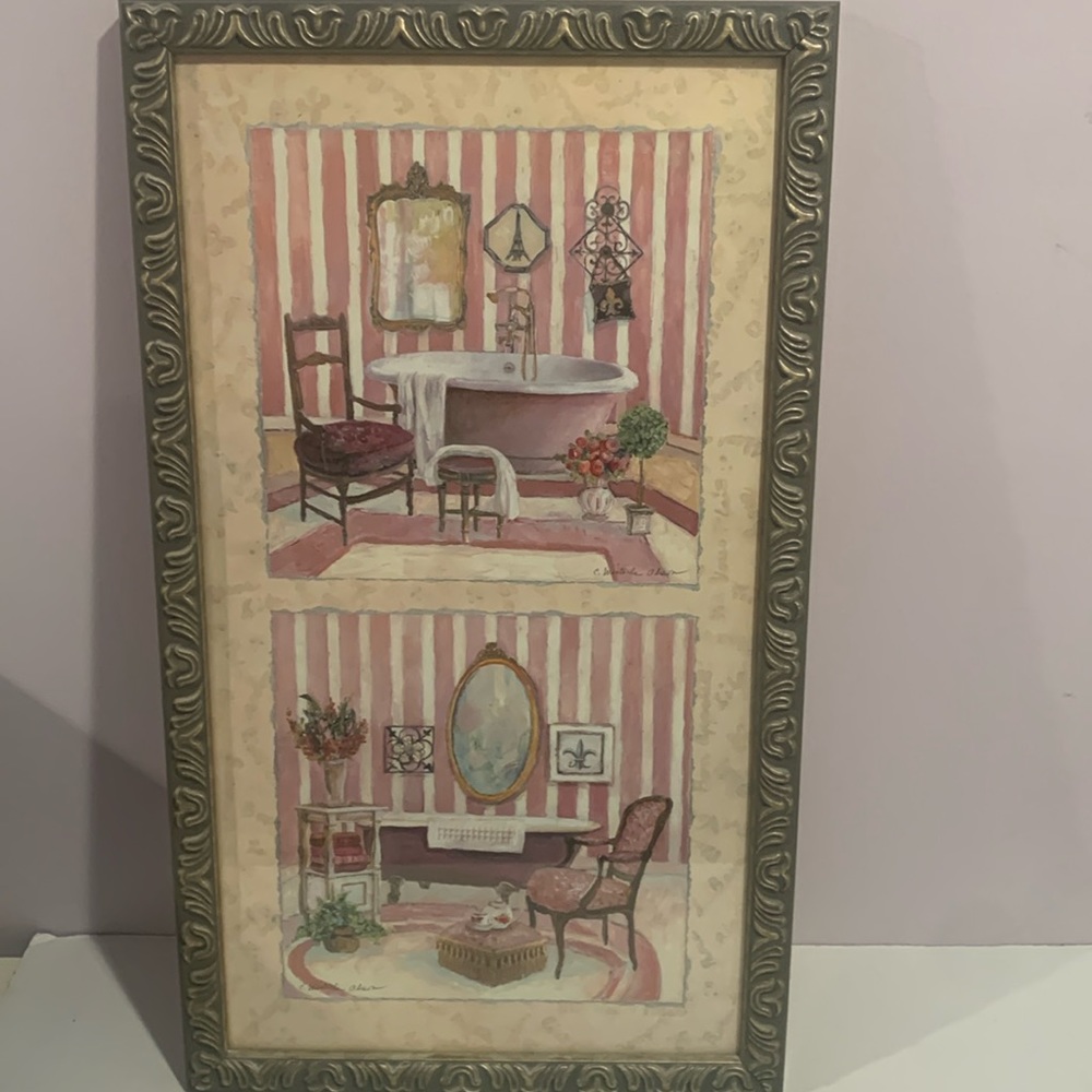 Home Interiors double bathroom wall decor picture